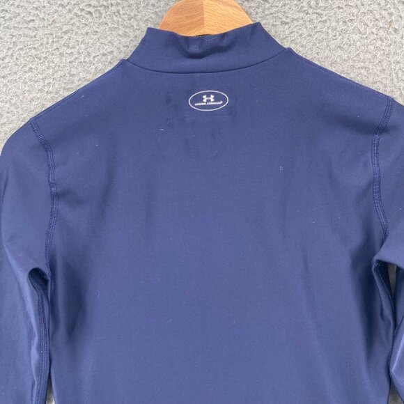 Under Armour Top Womens Small Navy Cold Gear Compression Long Sleeves Running* - Picture 4 of 12